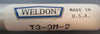 Weldon 3° Tapered End Mill: T3-3M-2, 3/32"DIA, 3/8"SHK, 1-1/2"LOC, HSS, 3FL, USA