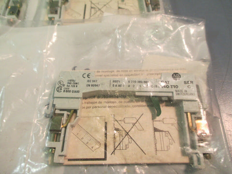 ALLEN BRADLEY MOTOR CIRCUIT, PROTECTOR 6 A, 500 VAC 140-T10 SER C LOT OF FIVE