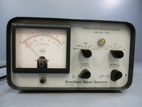 Consolidated Vacuum Corporation Ionization Vacuum Gauge GIC-110A