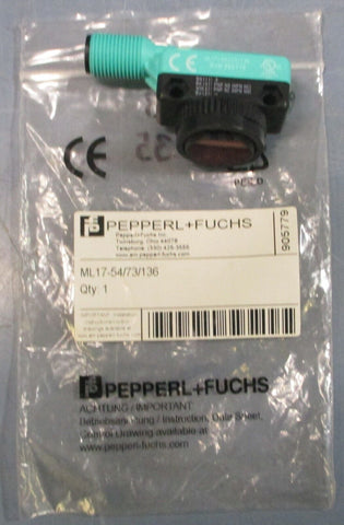 Pepperl Fuchs ML17-54/73/136 Photoelectric Sensor 10-30VDC 100mA Max 905779