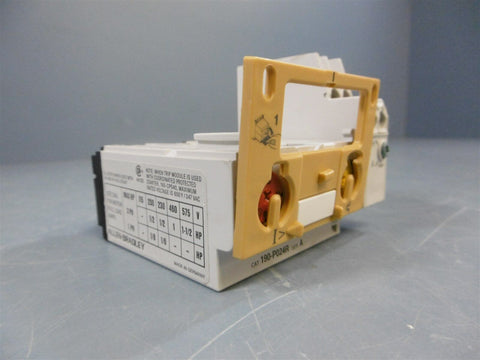 Used Allen Bradley 190-P024R Series A Trip Unit With Relay Contact