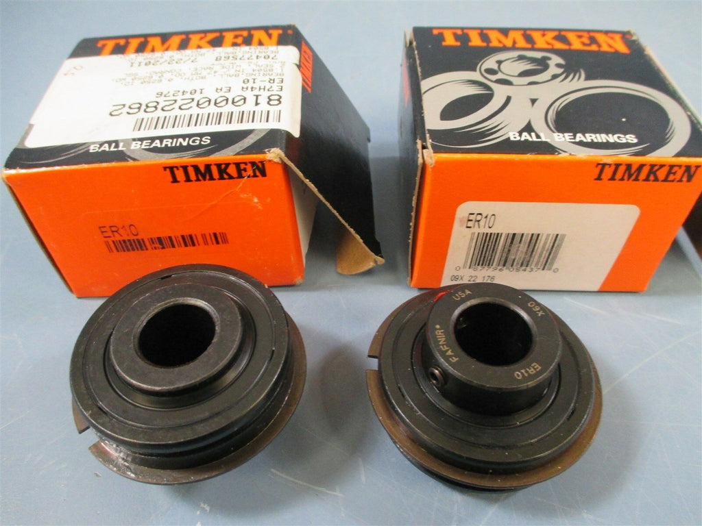 Timken ER10 .625" Ball Insert Bearing Lots of 2 - New
