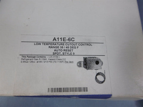 NIB Johnston Controls A11E-6C Low Temperature Cutout Control 35/45F Range