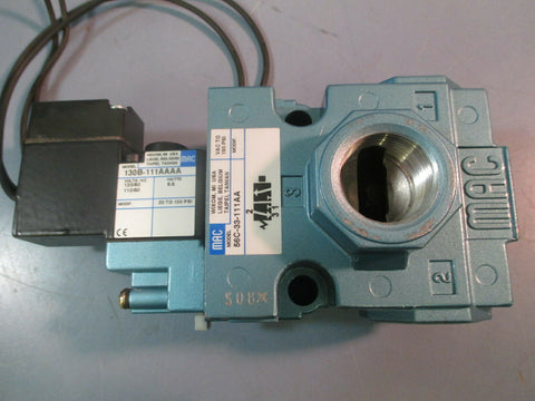 MAC SOLENOID VALVE 56C-13-111AA w/ SOLENOID COIL 130B-111AAAA