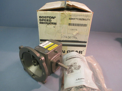 BOSTON GEAR 5:1 RATIO GEAR SPEED REDUCER SBKF7135ZB5JT1