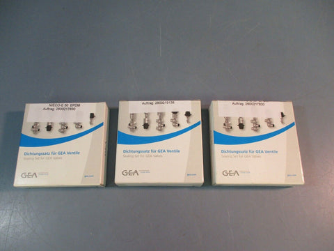GEA Sealing Set for GEA Valves 221-001315 N/ECO-E 50 EPDM LOT OF THREE SEALED