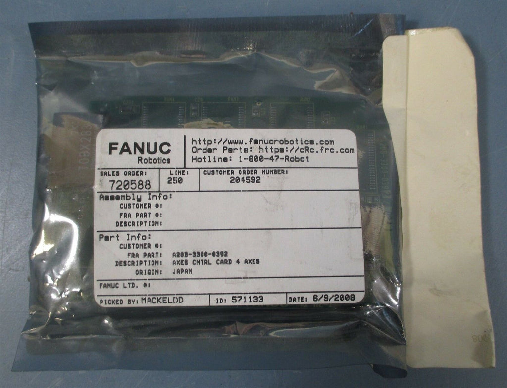 Fanuc A20B-3300-0392 PC 4-AXIS CONTROL CARD