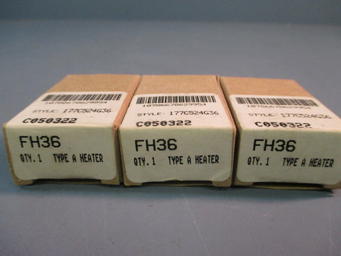 Cutler-Hammer Type A Heater Overload Style 177C524G36 FH36 Lot of Three