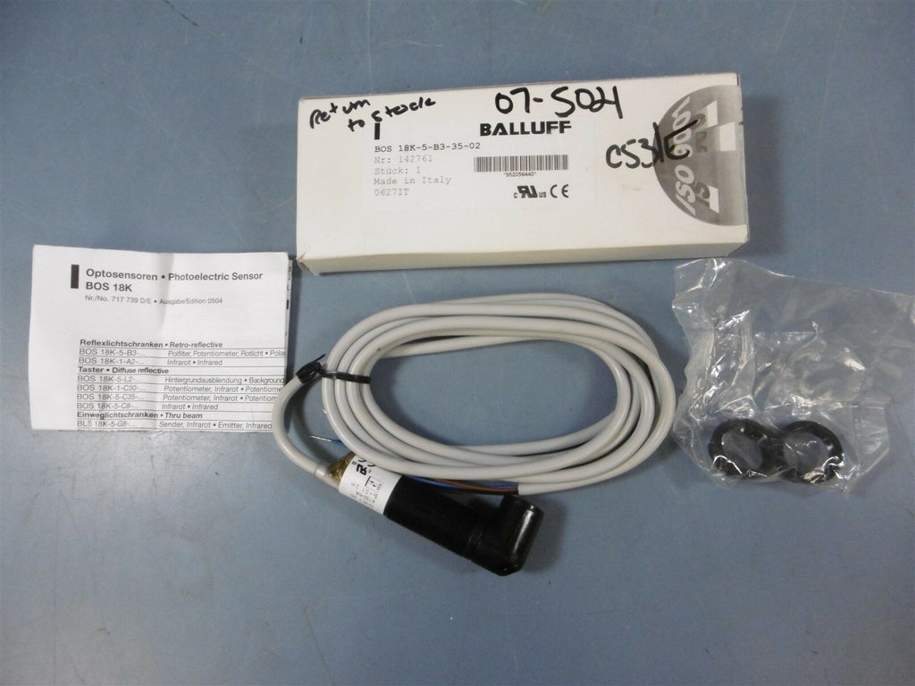 New In Box Balluff 18K-5-B3-35-02 Photoelectric Sensor 142761