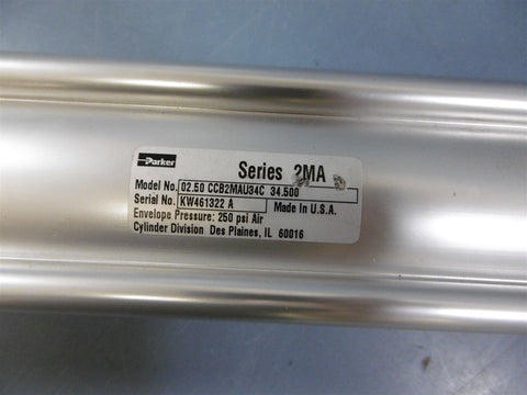 New Parker 2.50 CCB2MAU34C 34.50 2MA Series 34” Stroke 25.45mm Bore Cylinder