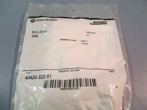 Allen Bradley Contact Kit 40420-322-51 Size 2 1 Pole NIB