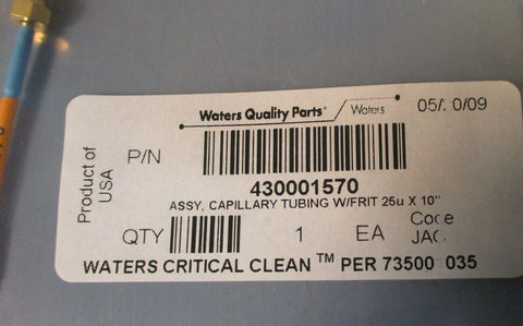 Waters Critical Clean 735001035 Capillary Tubing w/ Frit 430001570 25u x 10"