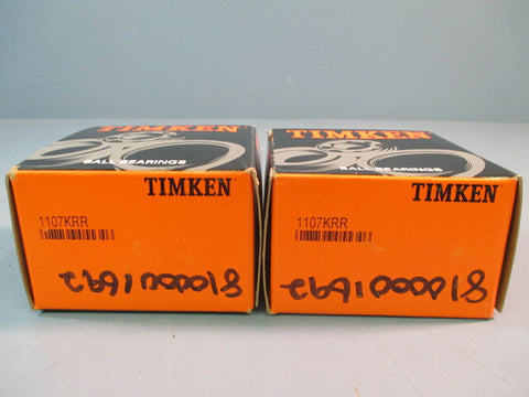 TIMKEN BALL BEARING 1107KRR+COL LOT OF TWO