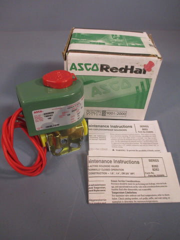 ASCO RedHat 8262B208 Solenoid Valve 1/4" Pipe 100 PSI 721T-55