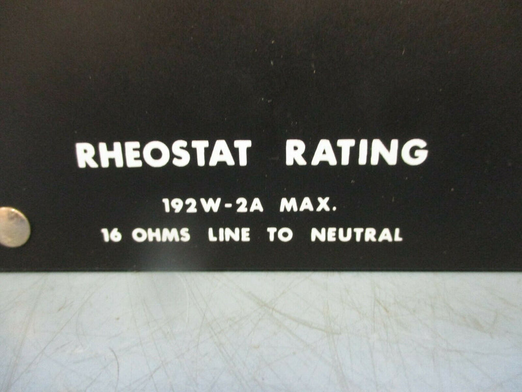 LabVolt 873100 ThreePhase Rheostat 192W2A eTech Surplus