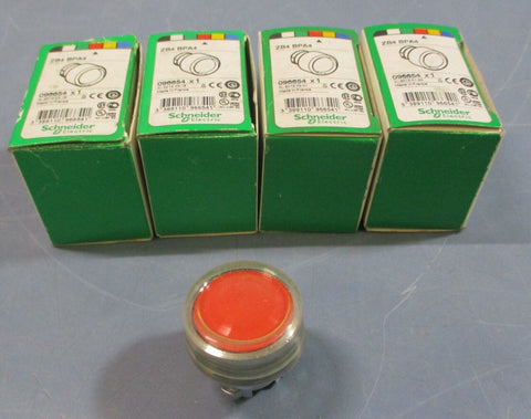 (Lot of 4) Schneider Electric ZB4BPA4 Red Push Button 096654