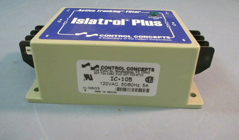 CONTROL CONCEPTS FILTER ACTIVE TRACKING IC+105 120VAC 5 AMP 50/60Hz