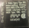 (Lot of 5) Siemens BQ1B020 Circuit Breaker 1-Pole 20A 120/240V 60Hz