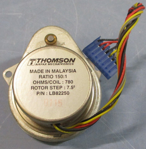 Thomson Airpax LB82250 Stepper Motor 150:1 Ratio, 780 Ohms, 7.5 Deg. Rotor Step
