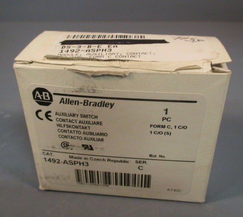 Allen-Bradley Auxiliary Contact Ser. C 0.5/2A, 110/230V 1492-ASPH3