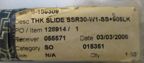 THK Slide SSR30-W1-SS+905LK Linear Slide B-199309 Guide Rail 35-1/2"L 1-1/4"W