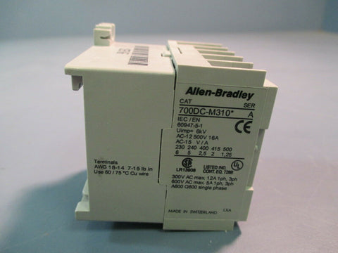 Allen Bradley Control Relay 24VDC Ser. A 700DC-M310Z24S