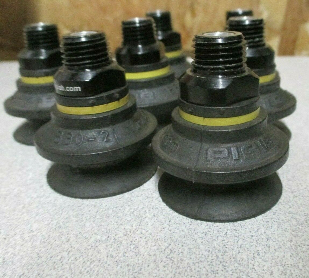 Piab Suction Cups Vac Single Bellow (Lot of Seven) B302 eTech Surplus