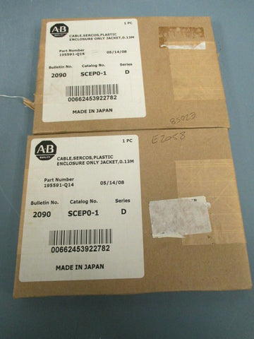 Allen Bradley Sercos Fiber Optic Cable Bulletin 2090-SCEP0-1 Ser D Lot of two