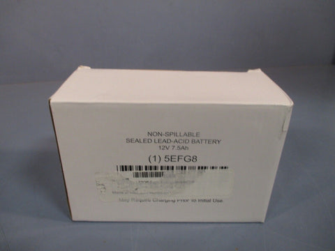 GRAINGER Non-Spillable Sealed Lead-Acid Battery 12V 7.5Ah 5EFG8