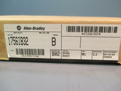 Allen Bradley ControlLogix 32-Point DC Input Module 1756-IB32 Ser B Factory Seal