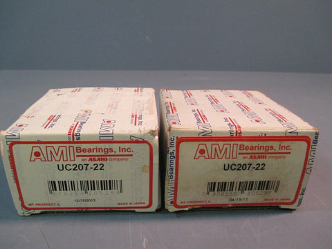 AMI Bearing Ball UC207-22 Lot of two