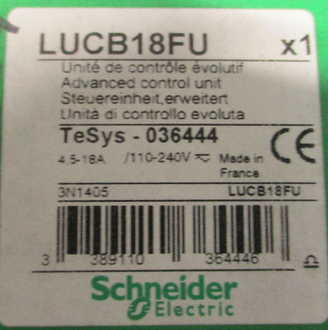 Schneider Electric LUCB18FU Advanced Control Unit 4.5-18A 110-240V TeSys-036444