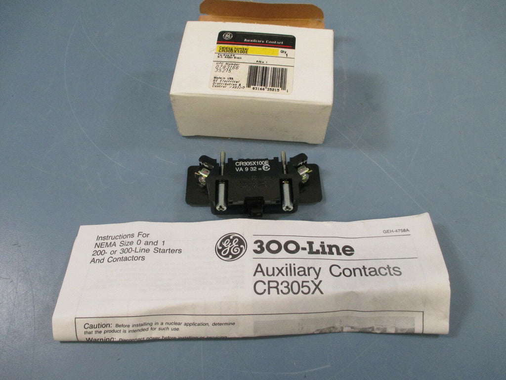 General Electric CR305X100E For Size 0-9 Auxiliary Contact - New