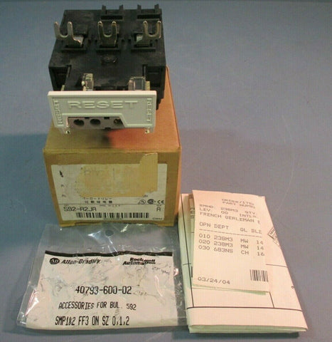 ALLEN BRADLEY SMP OVERLOAD RELAY 592-A2JA