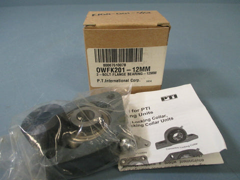 PTI 2-BOLT FLANGE BEARING-12MM OWFK201 FLCTE-12