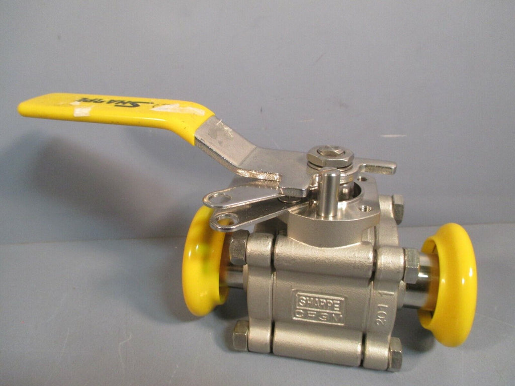Sharpe Ball Valve SS Sanitary TriClamp 1" Size CF3M S6CPB 6666RTCE