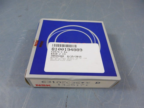 SEALED NSK 6310ZC3 Single Row Ball Bearing 6310ZC3E