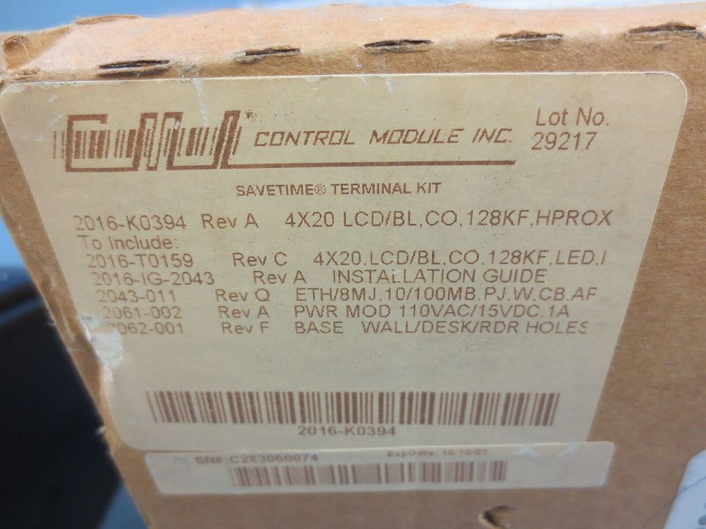 Control Module Inc 2000 Series 2016K034 Proximity Clock eTech Surplus