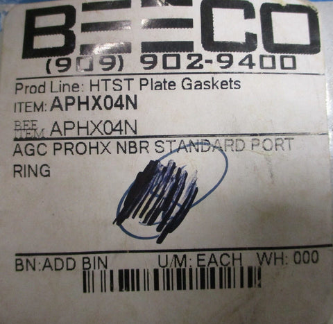 (Lot of 7) Beeco APHX04N HTST Plate Gasket AGC PROHX NBR Standard Port Ring
