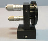 Mounted Optical Mirror w/ Two Mitutoyo Micrometers & Bearing/Spring Pivot Used