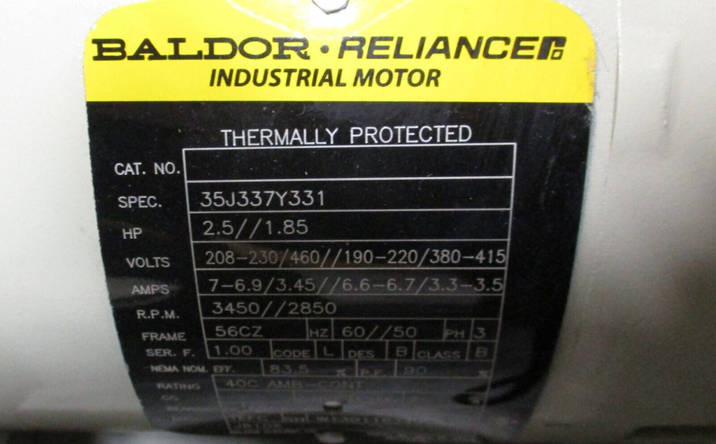 Gast Regenair R5325A2 Regenerative Blower 160 CFM w/ Baldor 3 Ph, 2.5 eTech Surplus