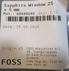 Foss Analytical A/S Sapphire Window 25 x 5 mm 60040240 Rev 03