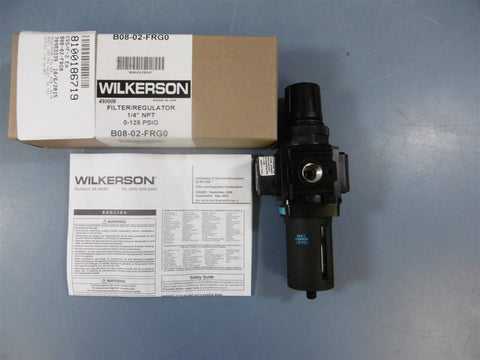 NIB Wilkerson B08-02-FTG0 1/4” NPT 0-125 PSIG Air Filter Regulator