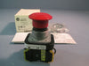 ALLEN BRADLEY RED CAP PUSH BUTTON SWITCH TYPE 4, 13  FINGER-SAFE 800TC-FX6A5S