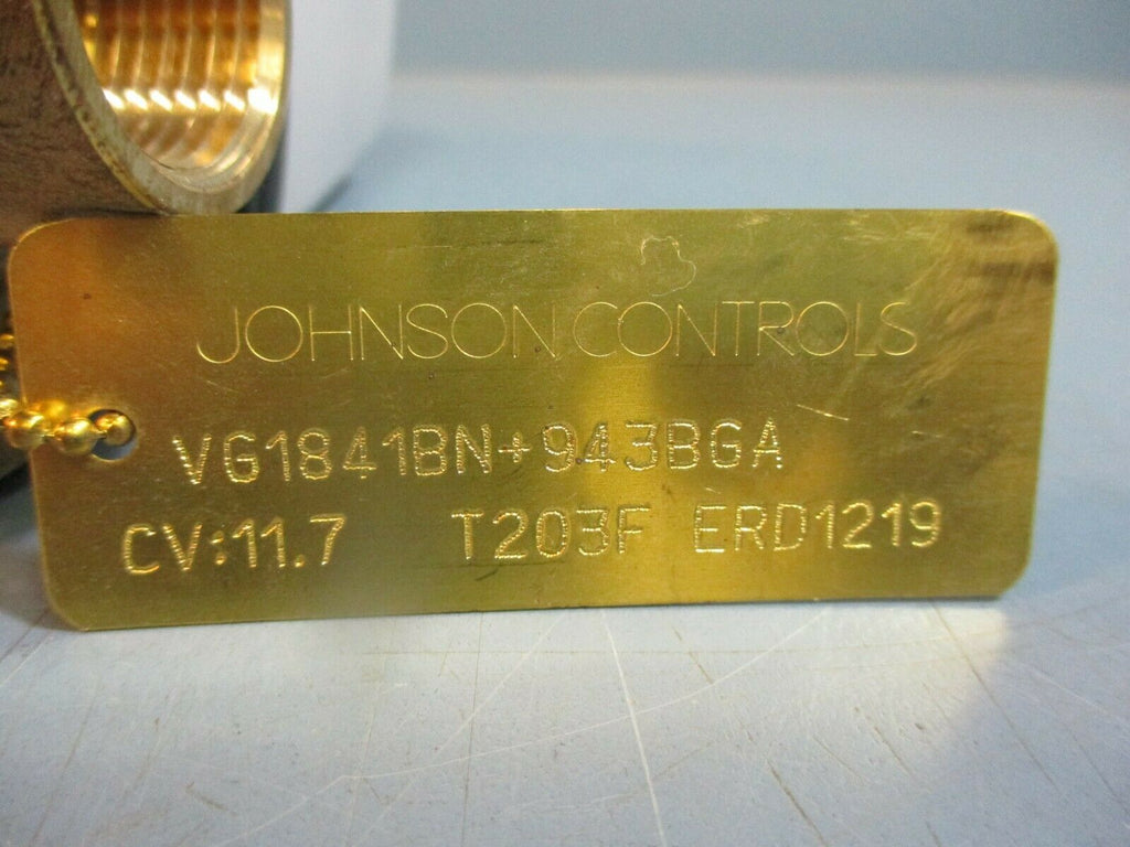 Johnson Controls VG1841BN + 943BGA Ball Valve w/ Actuator NEW eTech