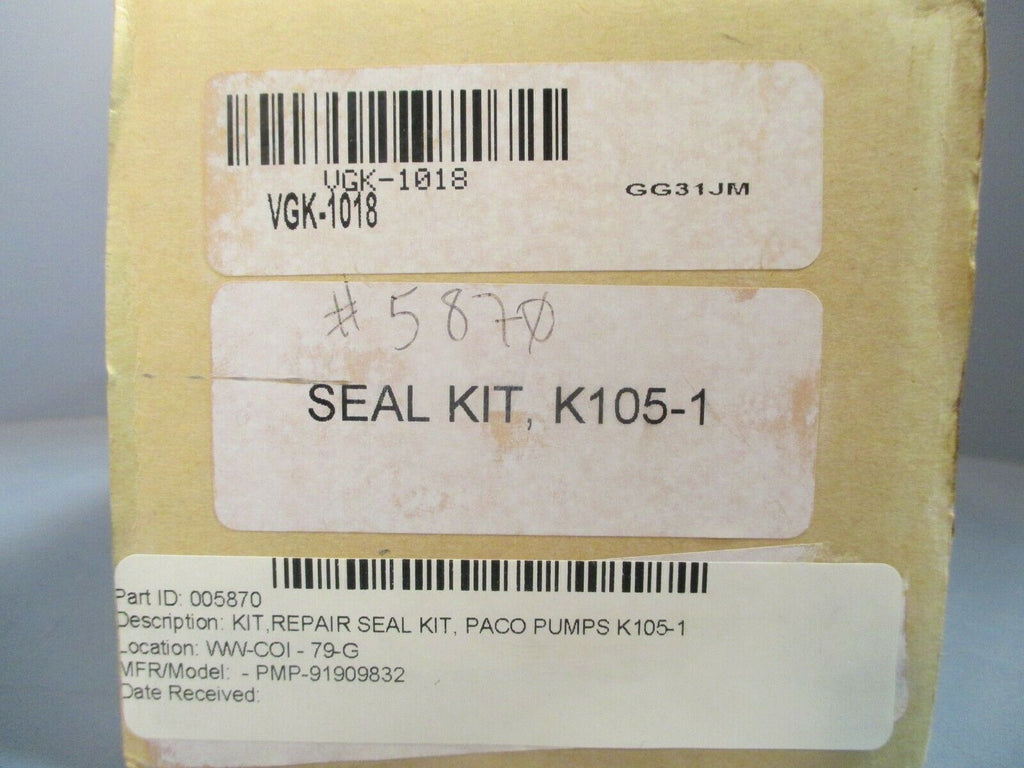 PACO PUMPS SEAL KIT PMP91909832 K1051 eTech Surplus