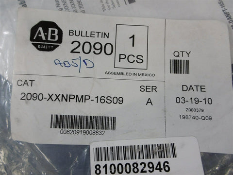 NIB Allen Bradley 2090-XXNPMP-16S09 Cable Series A Non Flex MTR