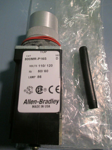 ALLEN BRADLEY SMALL ROUND ILLUMINATED PUSH BUTTON 800MR-PA16GA SER D