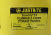 Justrite 891200 Sure-Grip EX Flammable Cabinet 35 x 24 x 18" No Keys or Feet