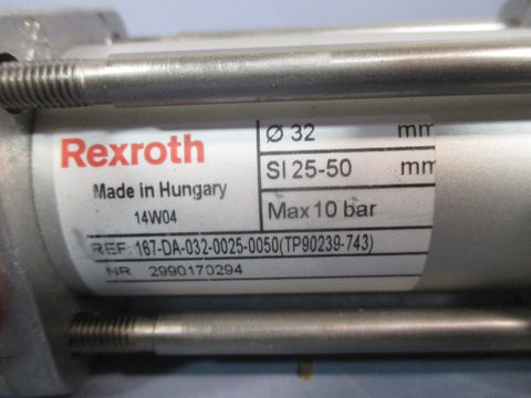 Rexroth Guide Rail Cylinder 167-DA-032-0025-0050(TP90239-743) 2990170294